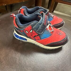 Marvel Red and Blue Sneakers with Mesh Design